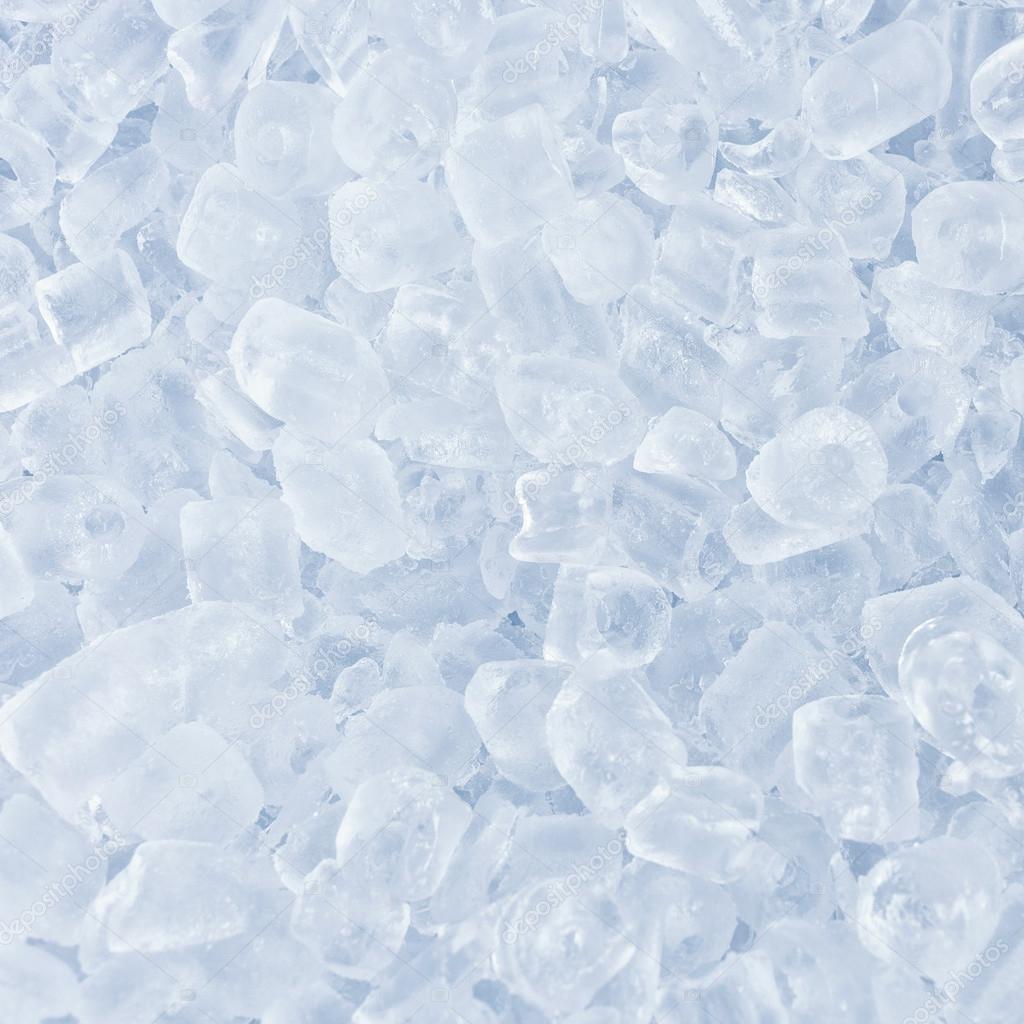 Crushed ice in front of the white background Stock Photo by